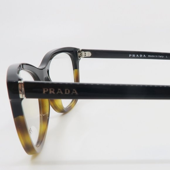 Prada VPR 05R TKA-1O1 53mm Cat Eye Black & Havana - Picture 3 of 5